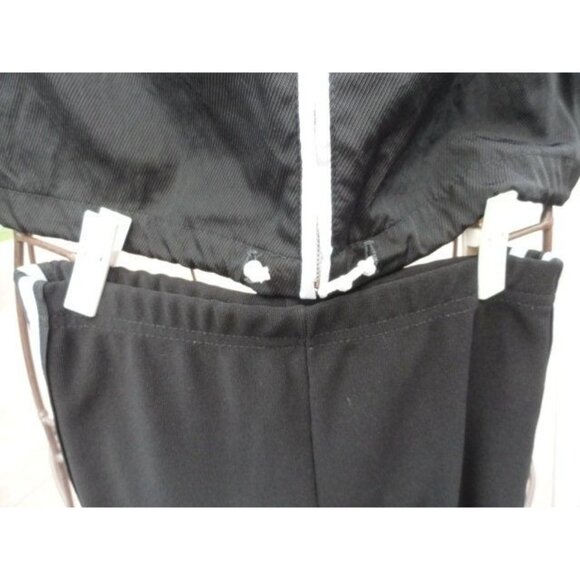 Girl’s BN Blanc Noir Warm Up Jacket With Hood Pants Black White Set Large - Picture 5 of 9